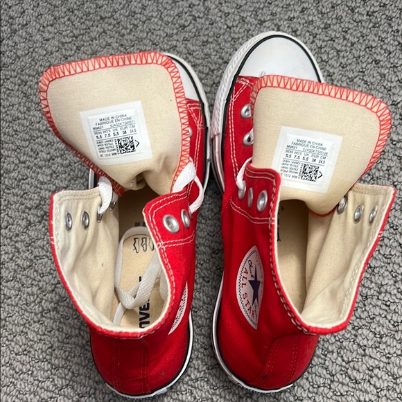 Converse Red High-Top Sneakers - Picture 4 of 6